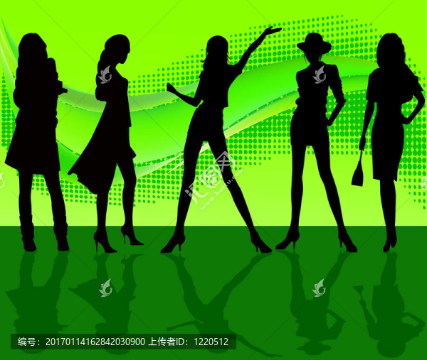 性感女人剪影
