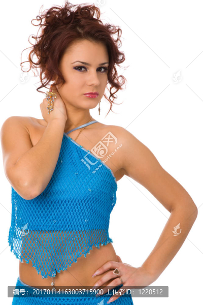 穿藍(lán)色衣服的女人