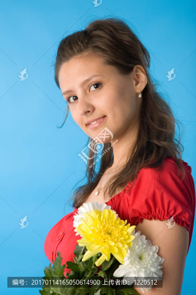 女人與花