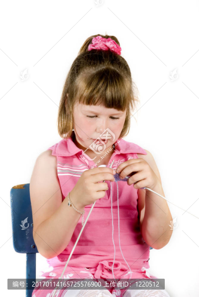 女孩是針織