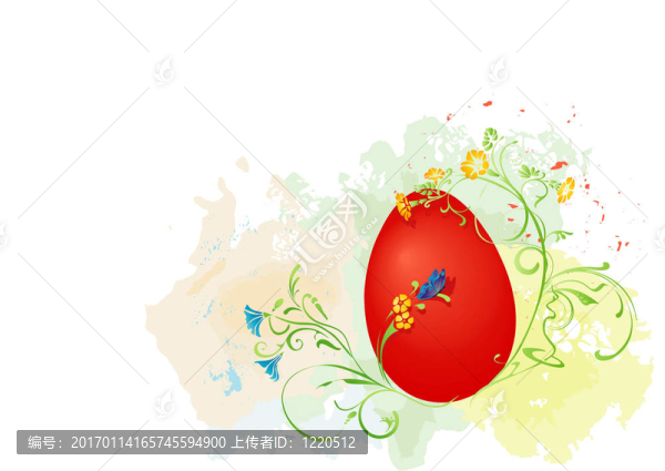 紅色的復(fù)活節(jié)彩蛋