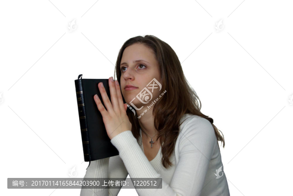 年輕婦女與圣經(jīng)祈禱