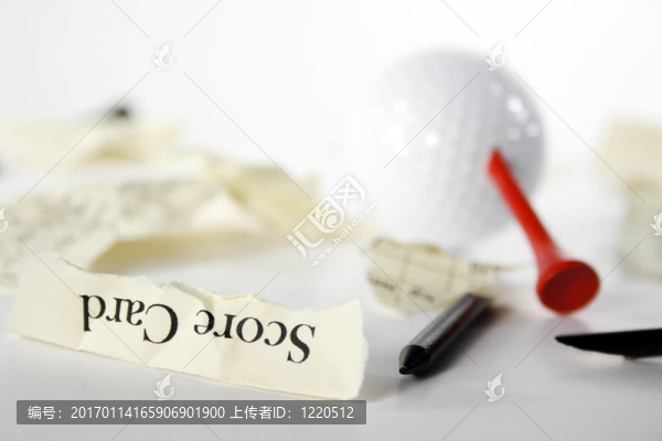 高爾夫記分卡撕裂分開