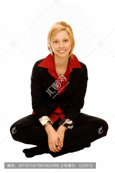 坐金發(fā)女郎。