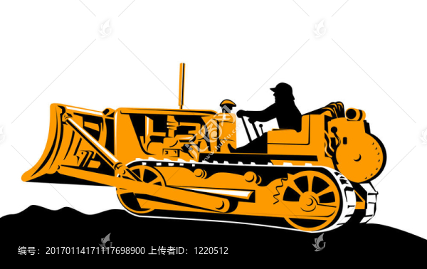推土機(jī)側(cè)視圖