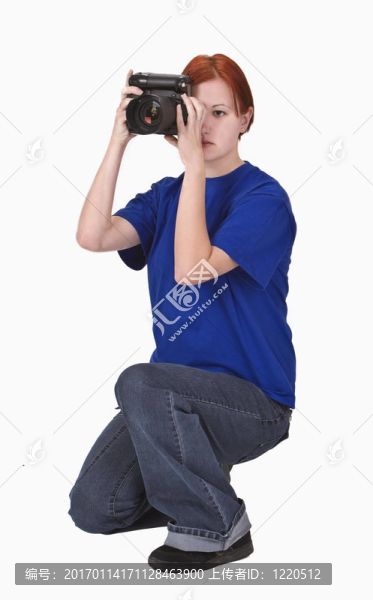 年輕女攝影師