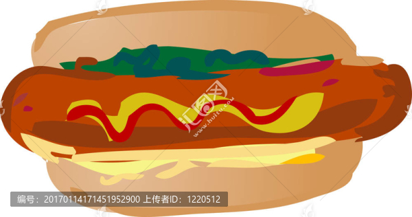 熱狗的插圖