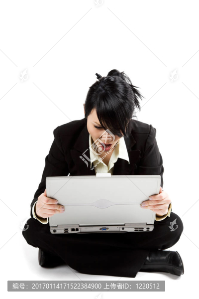 驚訝的商人