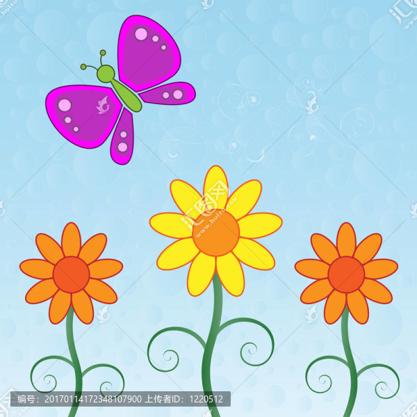 蝴蝶和Flowers