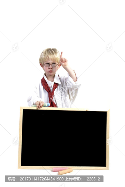 帶黑板的學步嬰兒