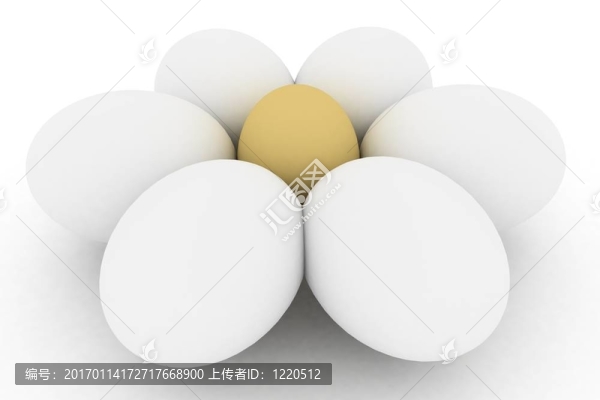 安排成花的蛋