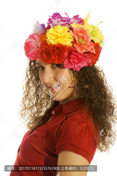 女孩與花