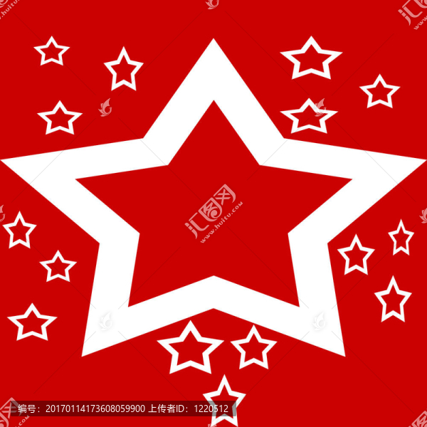 紅色的白色星星