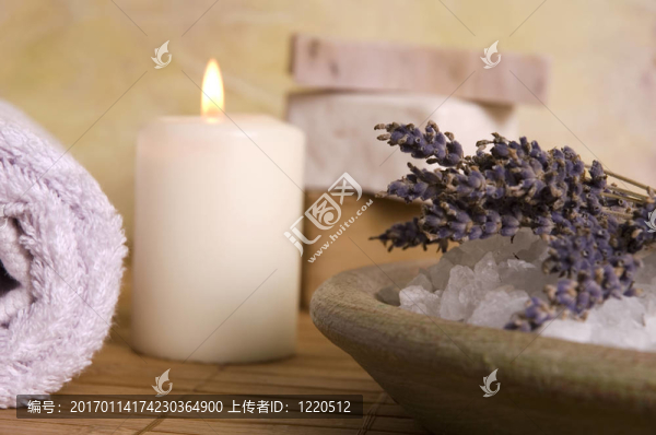 薰衣草沐浴用品。芳香療法