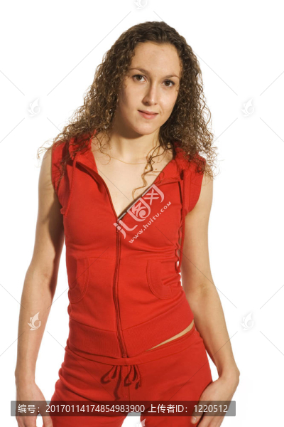 紅色的運動女孩