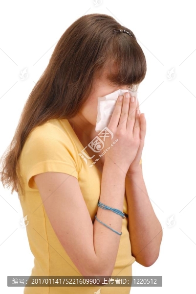 女孩用手帕