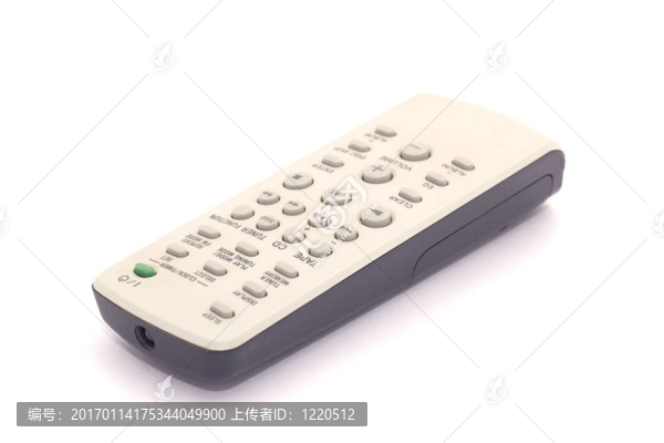 白色電視遙控器。