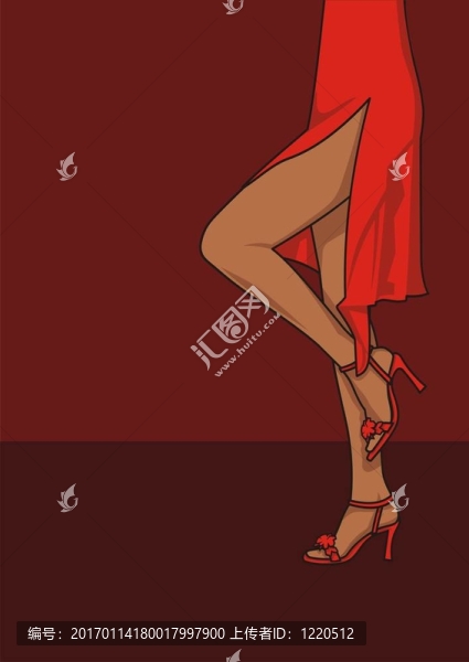 穿紅裙子的女人