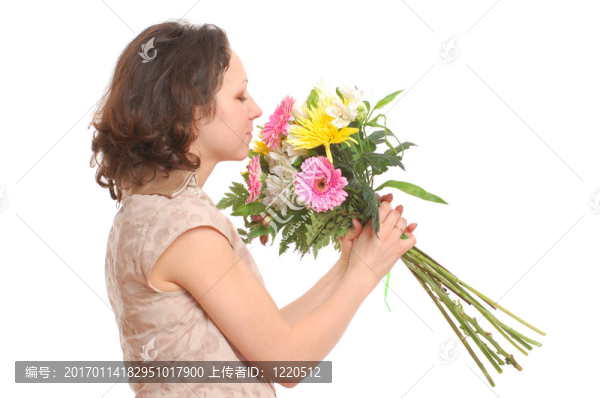 女人與花