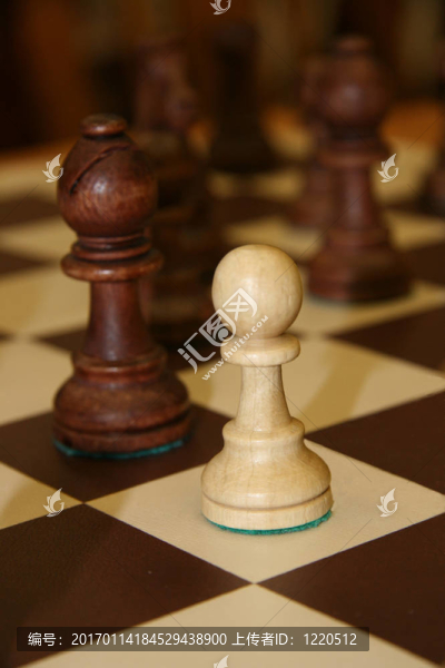 在棋盤上