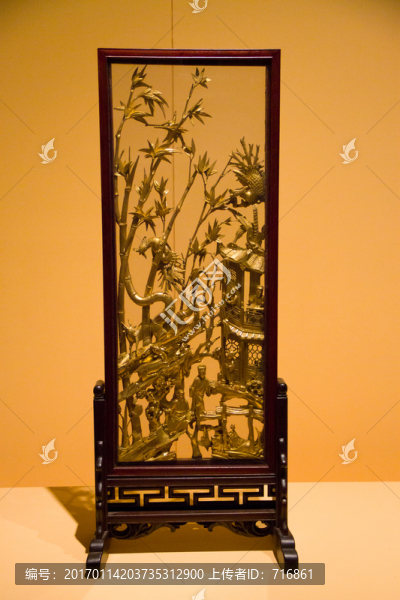 花鳥(niǎo)人物雙面透雕,雕版
