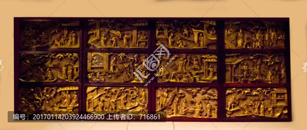 金漆二十四孝掛屏