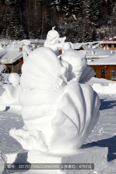 雪雕,雕塑,雪鄉(xiāng)