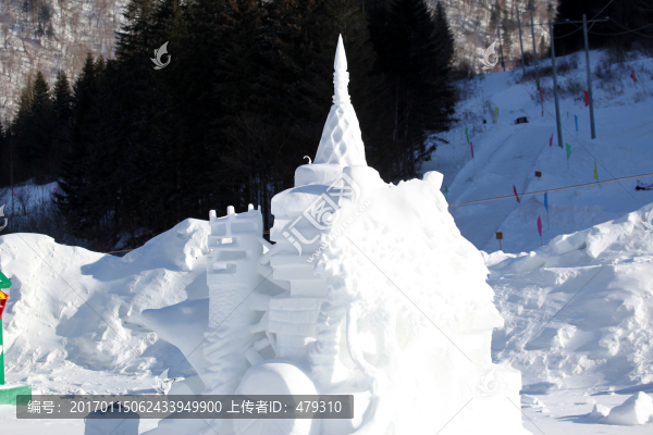 雪雕,雕塑,雪鄉(xiāng)