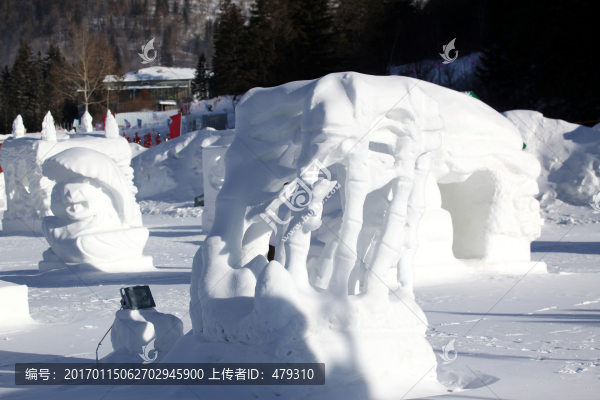 雪雕,雕塑,雪鄉(xiāng),冰雪藝術