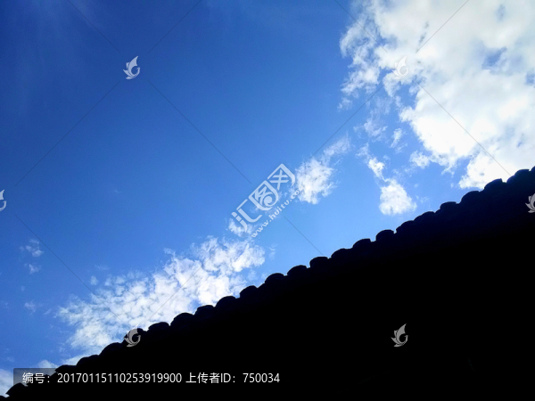 房檐和天空