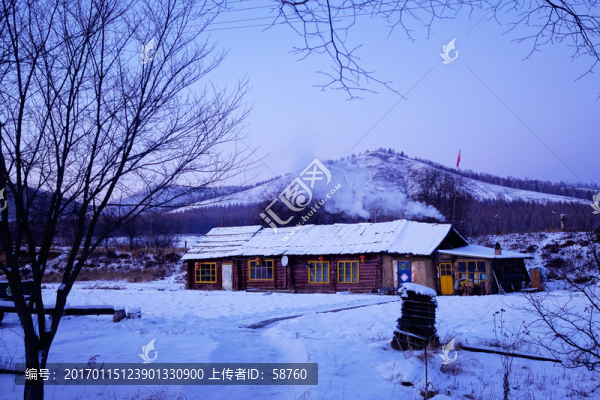 邊塞農(nóng)家雪景