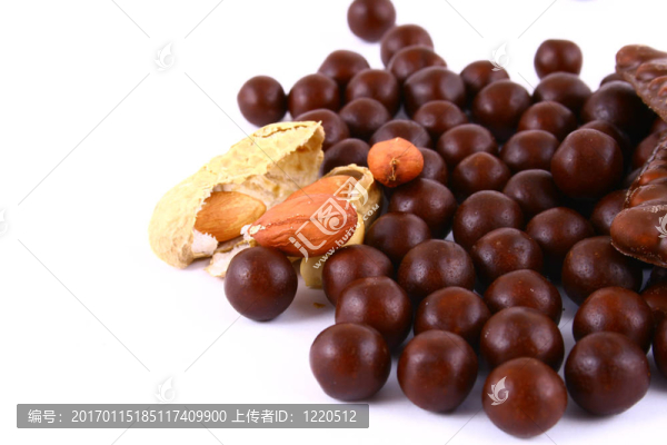 白色背景巧克力糖