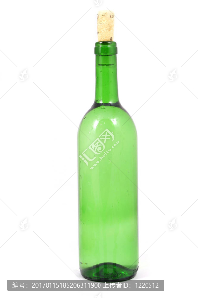 白葡萄酒上的瓶子和葡萄