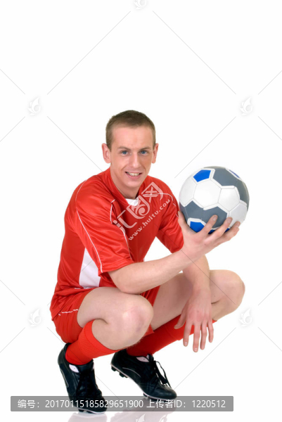 年輕男子足球運動員
