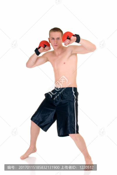 年輕男泰國拳擊手