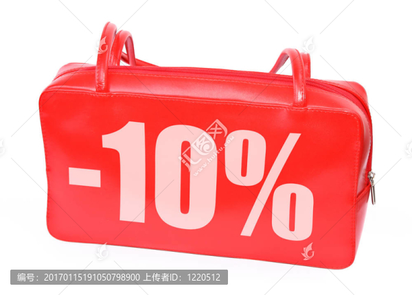 10%號紅皮手袋