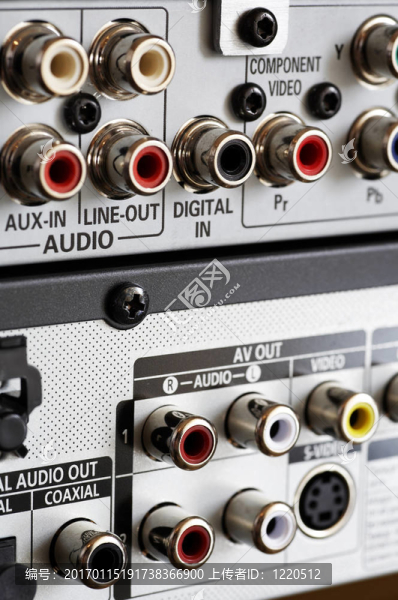 一個(gè)光盤(pán)播放器的背面-匯圖網(wǎng) www.fosd68.com 一個(gè)光盤(pán)播放器的背面