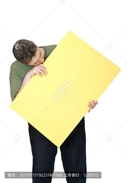 持黃標(biāo)志的人