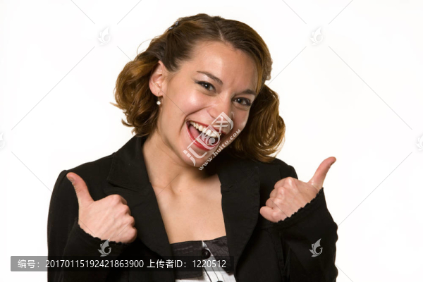 豎起大拇指
