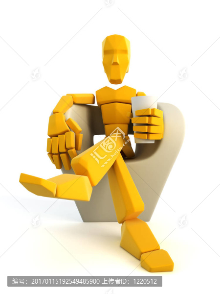 象征性的男人在安樂椅上放松