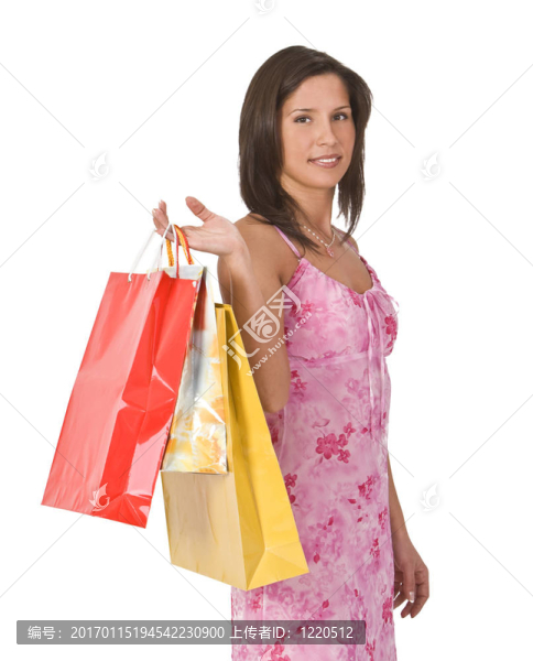 帶購物袋的女人
