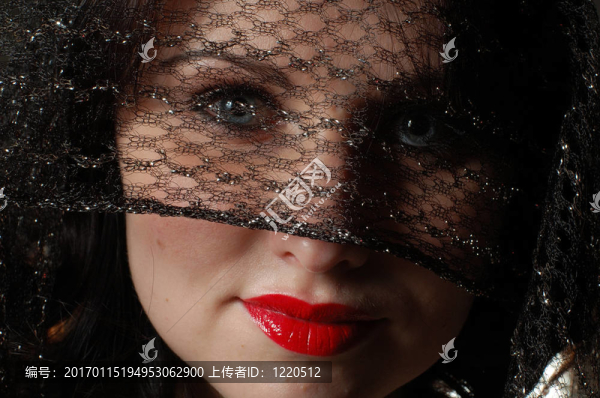 面紗下的美麗女人