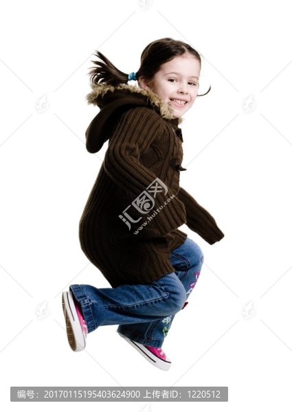 年輕的女孩在跳