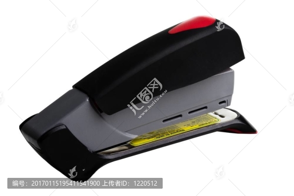 在一個(gè)白色的黑色的訂書機(jī)