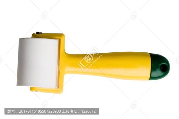在白色的巴上的滾輪工具
