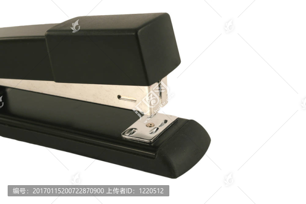 孤立的黑色訂書機(jī)上的白色