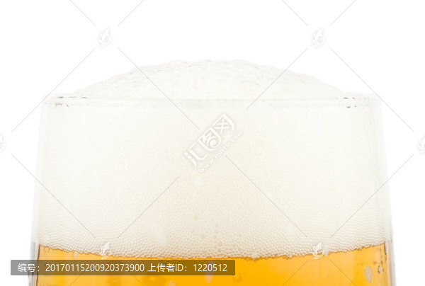 清新的泡沫的啤酒