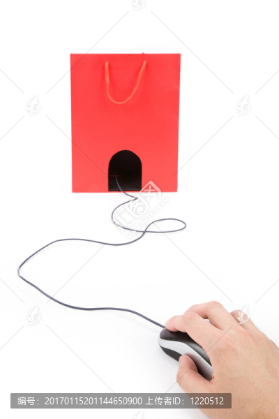 購物袋和電腦鼠標(biāo)