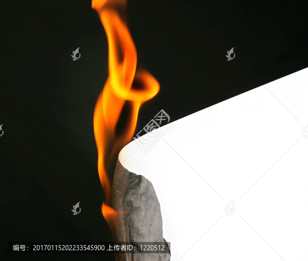 燃燒的白紙