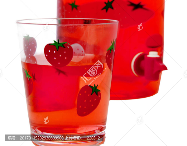 紅色的果汁杯
